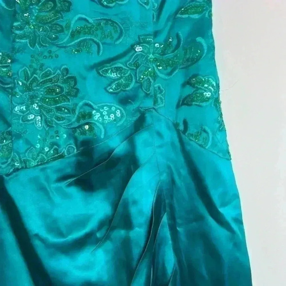 GUNNE SAX GREEN BLUE DRESS 9/10 - Picture 5 of 16